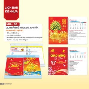 Lịch Để Bàn 2027 NHA Mẫu NHA88 (027  x  282 cm) Quà Tri Ân Khách Hàng VIP & Đối Tác in logo doanh nghiệp quà tặng Tết tại Quà Tặng Sự Kiện VIP