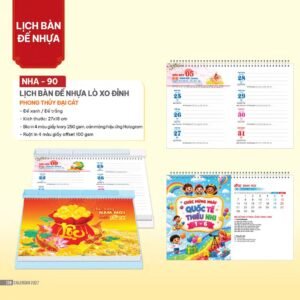 Lịch Để Bàn 2027 NHA Mẫu NHA89 (27 x 18cm) Quà Tri Ân Khách Hàng VIP & Đối Tác in logo doanh nghiệp quà tặng Tết tại Quà Tặng Sự Kiện VIP