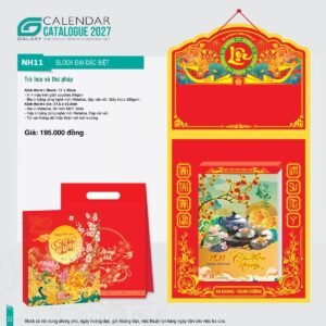 Lịch Bloc Đại Đặc Biệt 2027 NH Mẫu NH11 (17 x 25cm) Quà Tri Ân Khách Hàng VIP & Đối Tác in logo doanh nghiệp quà tặng Tết tại Quà Tặng Sự Kiện VIP