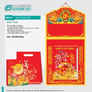 Lịch Bloc Đại Đặc Biệt 2027 NH Mẫu NH12 (29 x 41 cm) Quà Tri Ân Khách Hàng VIP & Đối Tác in logo doanh nghiệp quà tặng Tết tại Quà Tặng Sự Kiện VIP