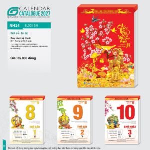 Lịch Bìa Treo 2027 NH Mẫu NH14 (29 x 41 cm) Quà Tri Ân Khách Hàng VIP & Đối Tác in logo doanh nghiệp quà tặng Tết tại Quà Tặng Sự Kiện VIP