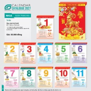 Lịch Bìa Treo 2027 NH Mẫu NH1617 (29 x 41 cm) Quà Tri Ân Khách Hàng VIP & Đối Tác in logo doanh nghiệp quà tặng Tết tại Quà Tặng Sự Kiện VIP