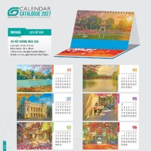 Lịch Để Bàn 2027 NH Mẫu NH66 (24 x 16cm) Quà Tri Ân Khách Hàng VIP & Đối Tác in logo doanh nghiệp quà tặng Tết tại Quà Tặng Sự Kiện VIP