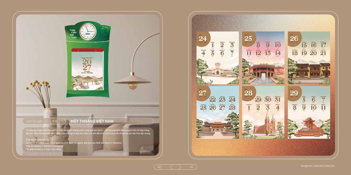 Lịch Bloc Cao Cấp SH 2027 SH15 Quà Tri Ân Khách Hàng VIP & Đối Tác