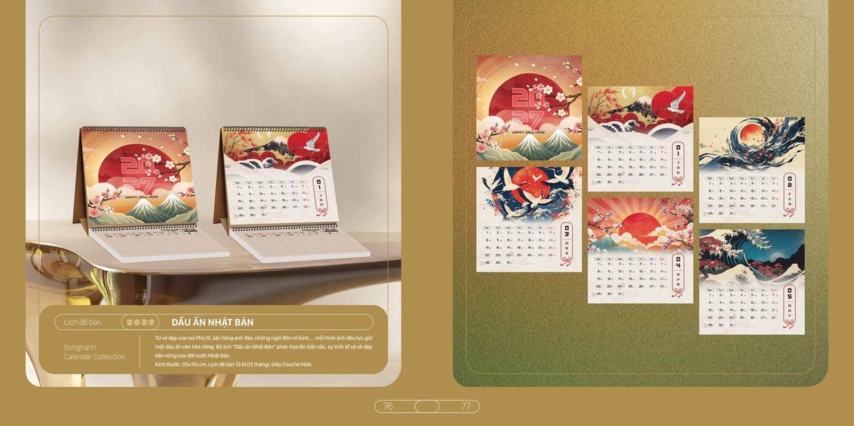 Lịch Bloc Cao Cấp SH 2027 SH33 Quà Tri Ân Khách Hàng VIP & Đối Tác