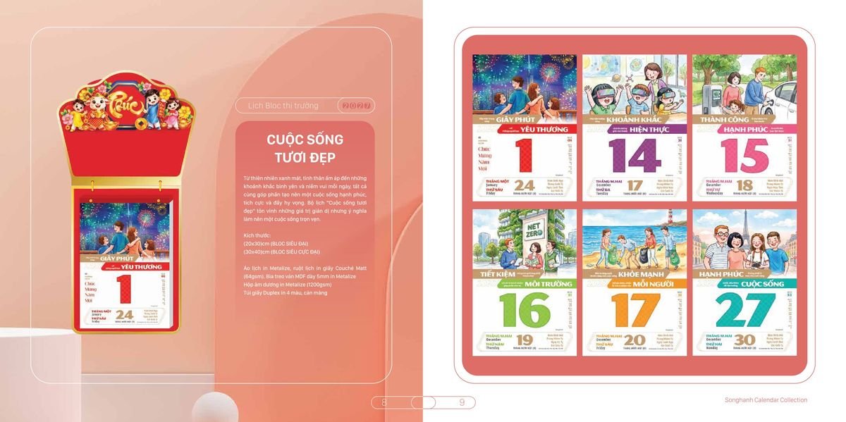 Lịch Bloc Cao Cấp SH 2027 SH45 Quà Tri Ân Khách Hàng VIP & Đối Tác