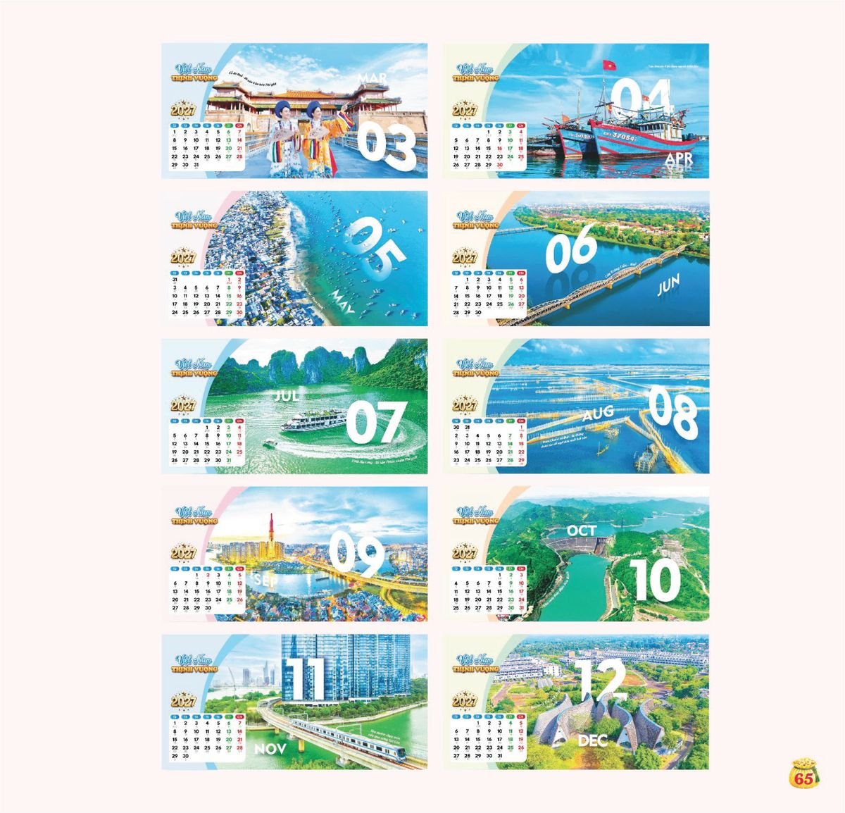 Lịch Bloc Siêu Cực Đại 2027 TDM62 Quà Tri Ân Khách Hàng VIP & Đối Tác