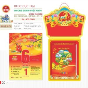 Lịch Bloc Cực Đại 2027 TD Mẫu TD10 (29 x 41 cm) Quà Tri Ân Khách Hàng VIP & Đối Tác in logo doanh nghiệp quà tặng Tết tại Quà Tặng Sự Kiện VIP