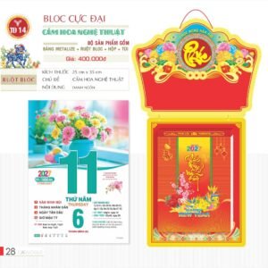 Lịch Bloc Cực Đại 2027 TD Mẫu TD14 (29 x 41 cm) Quà Tri Ân Khách Hàng VIP & Đối Tác in logo doanh nghiệp quà tặng Tết tại Quà Tặng Sự Kiện VIP