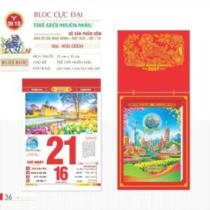 Lịch Bloc Cực Đại 2027 TD Mẫu TD18 (29 x 41 cm) Quà Tri Ân Khách Hàng VIP & Đối Tác in logo doanh nghiệp quà tặng Tết tại Quà Tặng Sự Kiện VIP