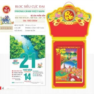 Lịch Bloc Siêu Cực Đại 2027 TD Mẫu TD2 (38 x 53 cm) Quà Tri Ân Khách Hàng VIP & Đối Tác in logo doanh nghiệp quà tặng Tết tại Quà Tặng Sự Kiện VIP