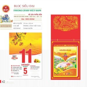 Lịch Bloc Siêu Đại 2027 TD Mẫu TD21 (20 x 30 cm) Quà Tri Ân Khách Hàng VIP & Đối Tác in logo doanh nghiệp quà tặng Tết tại Quà Tặng Sự Kiện VIP