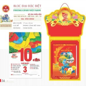 Lịch Bloc Đại Đặc Biệt 2027 TD Mẫu TD28 (29 x 41 cm) Quà Tri Ân Khách Hàng VIP & Đối Tác in logo doanh nghiệp quà tặng Tết tại Quà Tặng Sự Kiện VIP