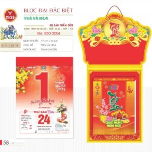 Lịch Bloc Đại Đặc Biệt 2027 TD Mẫu TD29 (29 x 41 cm) Quà Tri Ân Khách Hàng VIP & Đối Tác in logo doanh nghiệp quà tặng Tết tại Quà Tặng Sự Kiện VIP