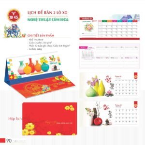 Lịch Để Bàn 2027 TD Mẫu TD45 (14 x 24cm) Quà Tri Ân Khách Hàng VIP & Đối Tác in logo doanh nghiệp quà tặng Tết tại Quà Tặng Sự Kiện VIP