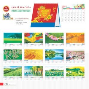 Lịch Bàn Chữ A 2027 TD Mẫu TD50 (19 x 19cm) Quà Tri Ân Khách Hàng VIP & Đối Tác in logo doanh nghiệp quà tặng Tết tại Quà Tặng Sự Kiện VIP