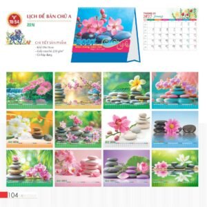 Lịch Bàn Chữ A 2027 TD Mẫu TD54 (19 x 19cm) Quà Tri Ân Khách Hàng VIP & Đối Tác in logo doanh nghiệp quà tặng Tết tại Quà Tặng Sự Kiện VIP