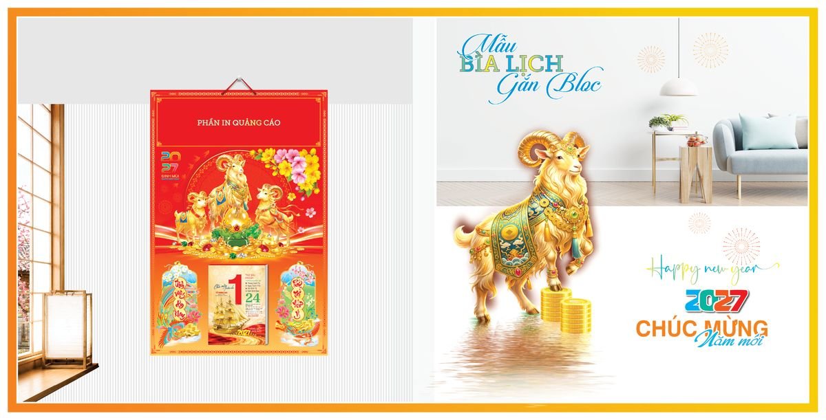 Bìa Lịch Treo Gắn Bloc TPNBIA01 Quà Tri Ân Khách Hàng VIP & Đối Tác