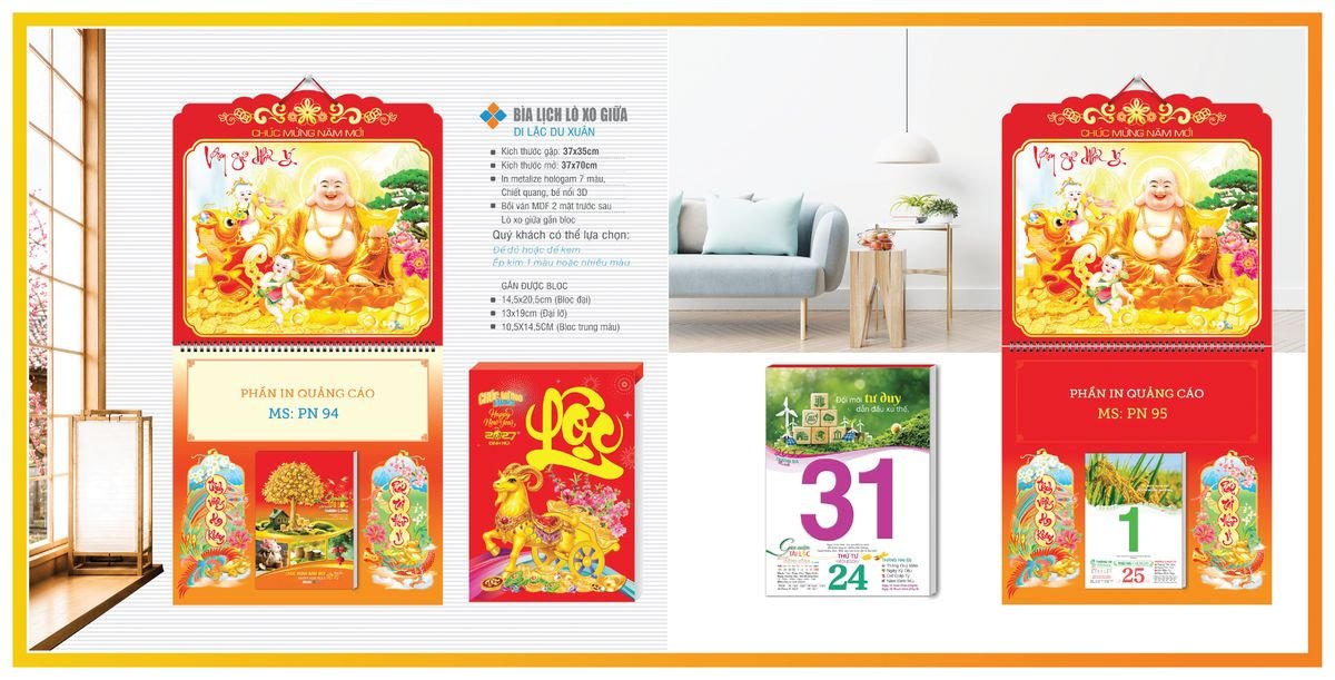 Bìa Lịch Treo Gắn Bloc TPNBIA10 Quà Tri Ân Khách Hàng VIP & Đối Tác