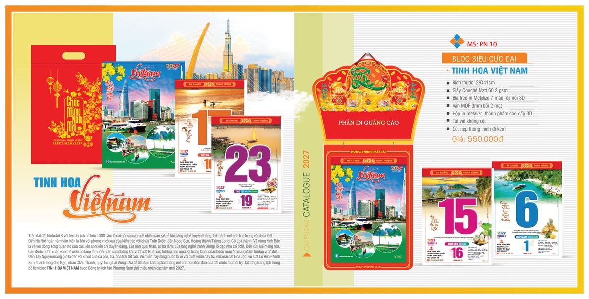 Lịch Bloc TPN 2027 TPNBLOC12 Quà Tri Ân Khách Hàng VIP & Đối Tác