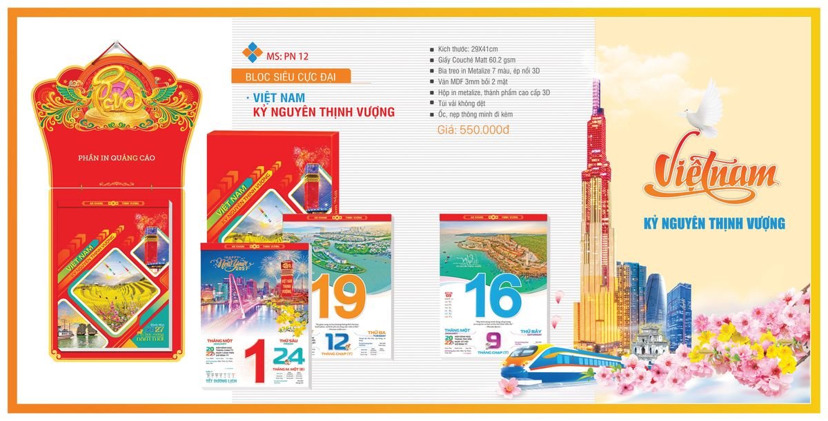 Lịch Bloc TPN 2027 TPNBLOC14 Quà Tri Ân Khách Hàng VIP & Đối Tác