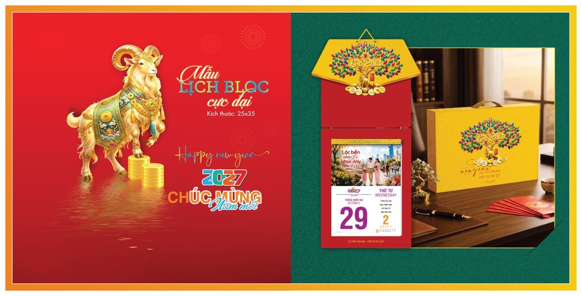 Lịch Bloc TPN 2027 TPNBLOC15 Quà Tri Ân Khách Hàng VIP & Đối Tác