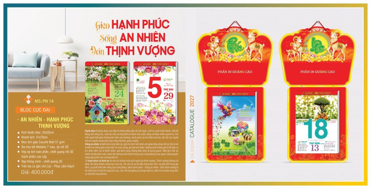 Lịch Bloc TPN 2027 TPNBLOC17 Quà Tri Ân Khách Hàng VIP & Đối Tác