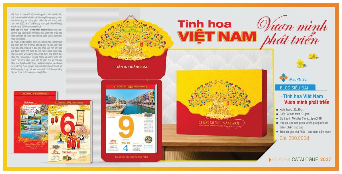 Lịch Bloc TPN 2027 TPNBLOC37 Quà Tri Ân Khách Hàng VIP & Đối Tác