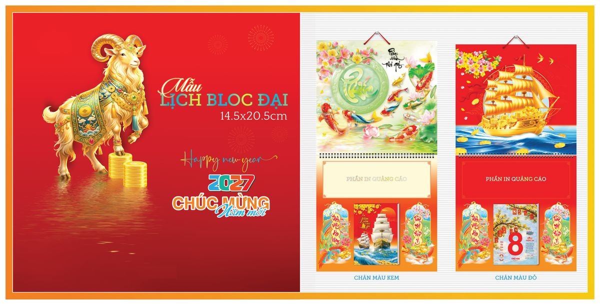 Lịch Bloc TPN 2027 TPNBLOC62 Quà Tri Ân Khách Hàng VIP & Đối Tác