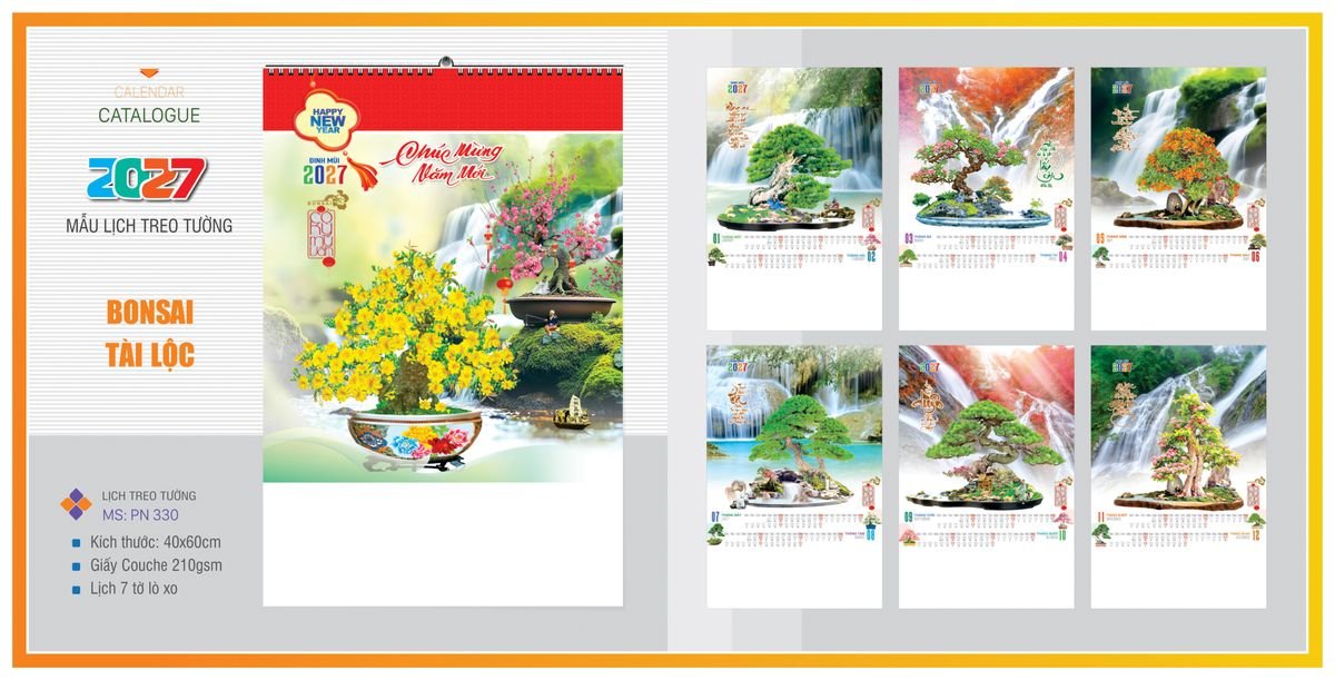 Lịch 7 Tờ Lò Xo TPNLX20 Quà Tri Ân Khách Hàng VIP & Đối Tác
