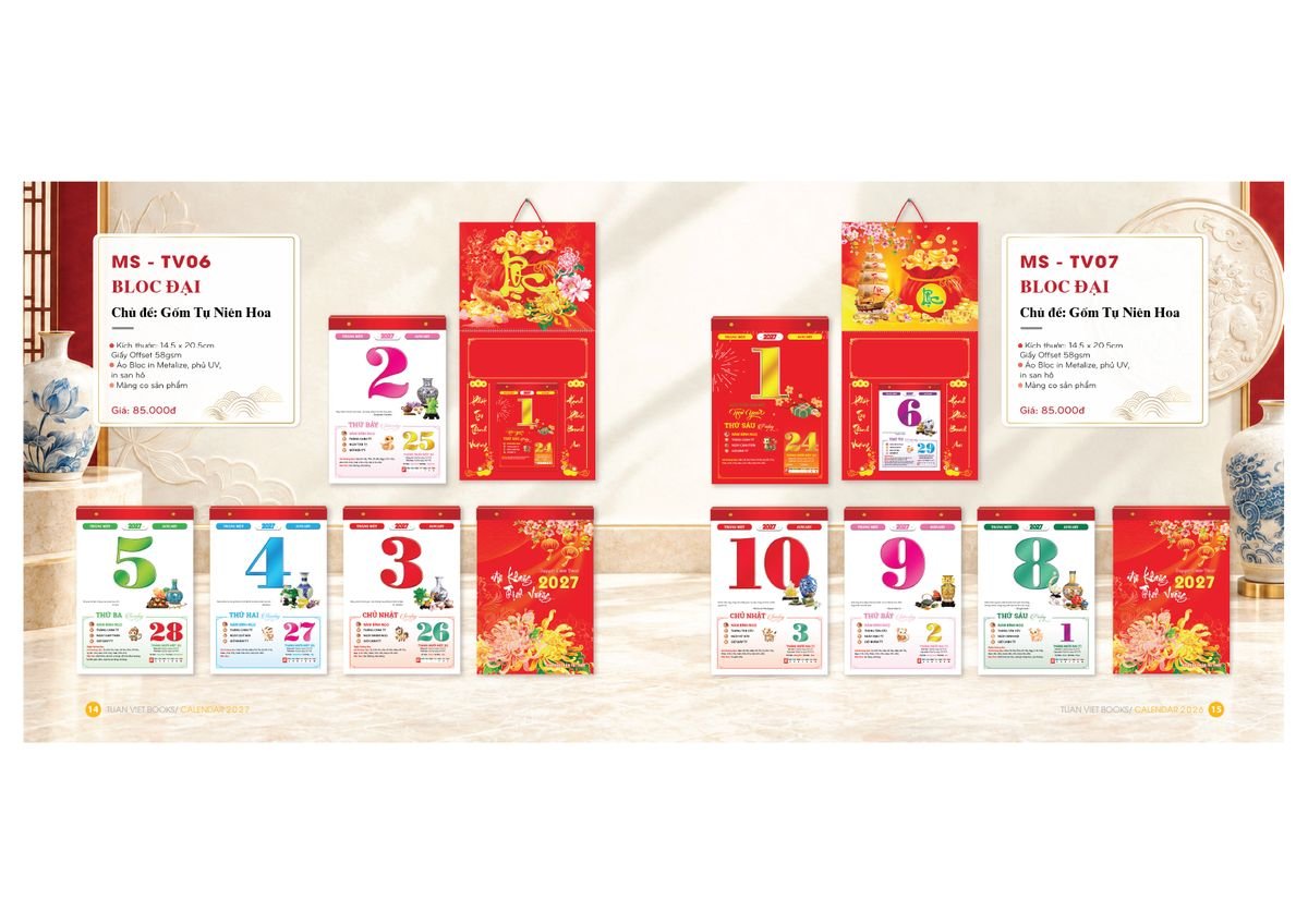 Lịch Bloc Cực Đại 2027 TV06 Quà Tri Ân Khách Hàng VIP & Đối Tác