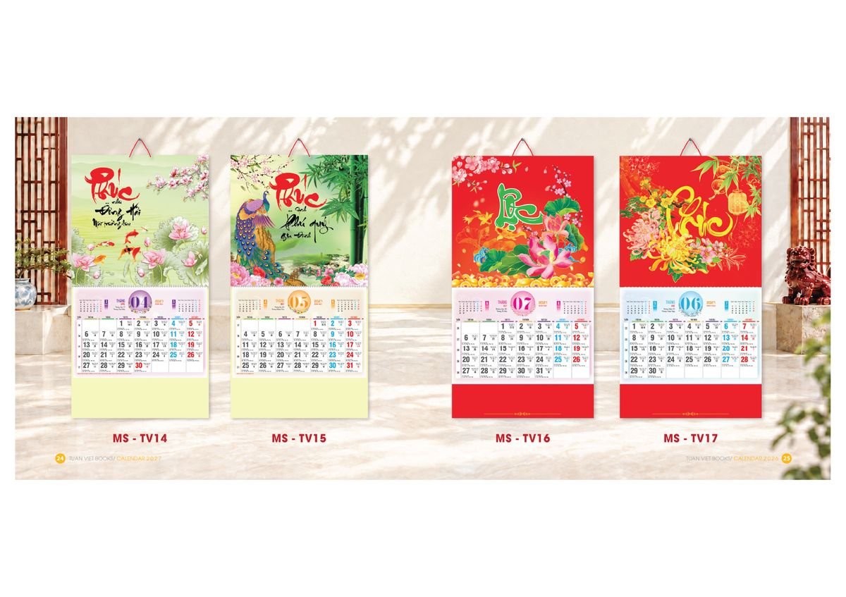 Lịch Bìa Treo Gắn Bloc 2027 TV13 Quà Tri Ân Khách Hàng VIP & Đối Tác