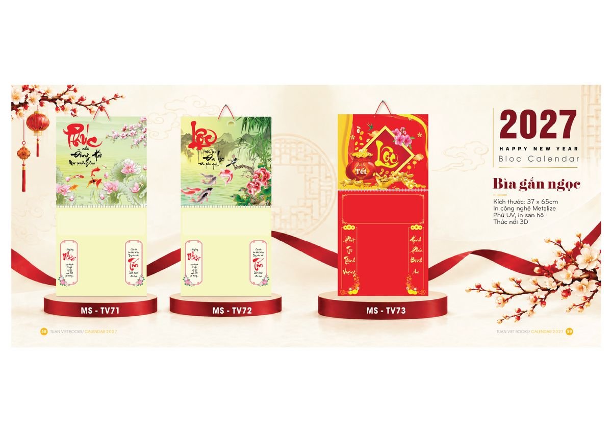 Lịch Để Bàn TV 2027 TV30 Quà Tri Ân Khách Hàng VIP & Đối Tác