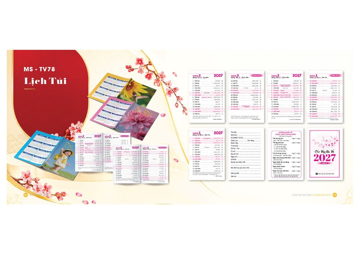 Lịch Để Bàn TV 2027 TV32 Quà Tri Ân Khách Hàng VIP & Đối Tác