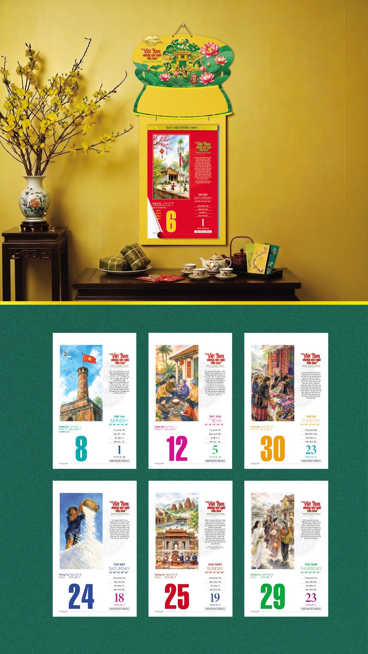 Lịch Bloc 2027 VHVN Mẫu VHVN-05 (29 x 41 cm) Quà Tri Ân Khách Hàng VIP & Đối Tác Lịch Bloc 2027 VHVN Mẫu VHVN 05 (29 x 41 cm) Quà Tri Ân Khách Hàng VIP & Đối Tác in logo - Quà Tặng Sự Kiện VIP