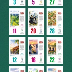 Lịch Bloc 2027 VHVN Mẫu VHVN-06 (29 x 41 cm) Quà Tri Ân Khách Hàng VIP & Đối Tác