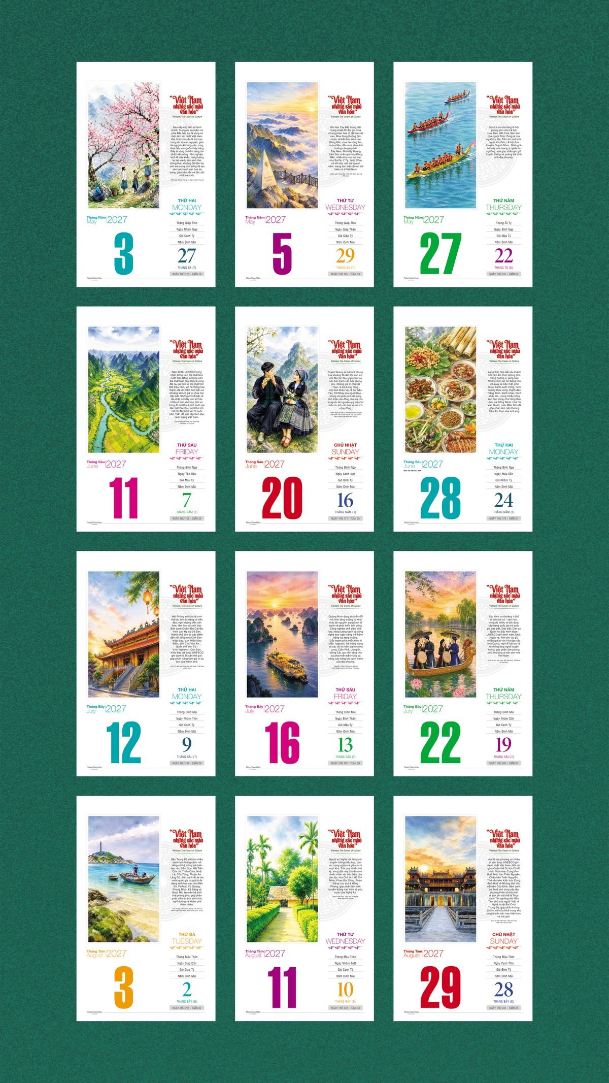 Lịch Bloc 2027 VHVN Mẫu VHVN-06 (29 x 41 cm) Quà Tri Ân Khách Hàng VIP & Đối Tác Lịch Bloc 2027 VHVN Mẫu VHVN-06 (29 x 41 cm) Quà Tri Ân Khách Hàng VIP & Đối Tác