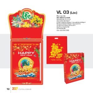 Lịch Bloc Cực Đại 2027 VL Mẫu VL03 (25 x 35cm) Quà Tri Ân Khách Hàng VIP & Đối Tác in logo doanh nghiệp quà tặng Tết tại Quà Tặng Sự Kiện VIP
