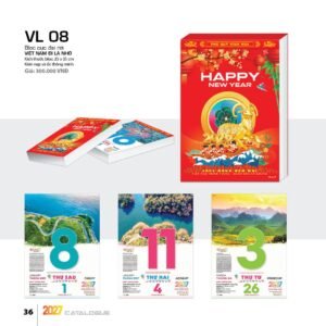 Lịch Bloc Cực Đại 2027 VL Mẫu VL089 (25 x 35cm) Quà Tri Ân Khách Hàng VIP & Đối Tác in logo doanh nghiệp quà tặng Tết tại Quà Tặng Sự Kiện VIP