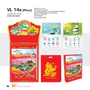 Lịch 52 Tuần 2027 VL Mẫu VL15 (31 x 42 cm) Quà Tri Ân Khách Hàng VIP & Đối Tác in logo doanh nghiệp quà tặng Tết tại Quà Tặng Sự Kiện VIP