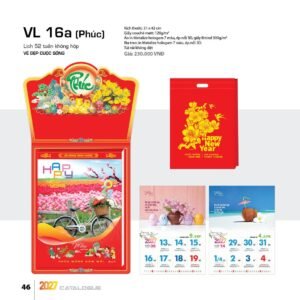 Lịch 52 Tuần 2027 VL Mẫu VL17 (31 x 42cm) Quà Tri Ân Khách Hàng VIP & Đối Tác in logo doanh nghiệp quà tặng Tết tại Quà Tặng Sự Kiện VIP
