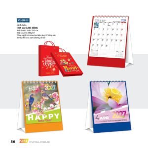 Lịch Để Bàn 2027 VL Mẫu VLLB05 (16 x 24 cm) Quà Tri Ân Khách Hàng VIP & Đối Tác in logo doanh nghiệp quà tặng Tết tại Quà Tặng Sự Kiện VIP