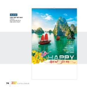 Lịch Bloc 2027 VL Mẫu VLLT03 - Cảnh Đẹp Việt Nam (40 x 63cm) Quà Tri Ân Khách Hàng VIP & Đối Tác in logo doanh nghiệp quà tặng Tết tại Quà Tặng Sự Kiện VIP