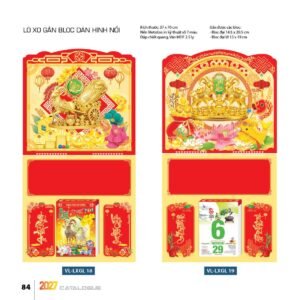 Lịch Treo Tường Lò Xo 2027 VL Mẫu VLLXG18 (37 x 70cm) Quà Tri Ân Khách Hàng VIP & Đối Tác in logo doanh nghiệp quà tặng Tết tại Quà Tặng Sự Kiện VIP