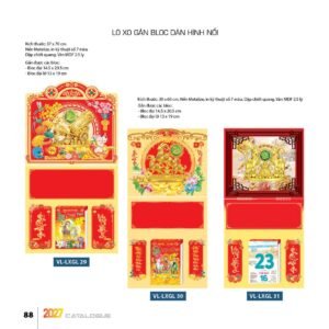 Lịch Treo Tường Lò Xo 2027 VL Mẫu VLLXG29 (37 x 70cm) Quà Tri Ân Khách Hàng VIP & Đối Tác in logo doanh nghiệp quà tặng Tết tại Quà Tặng Sự Kiện VIP